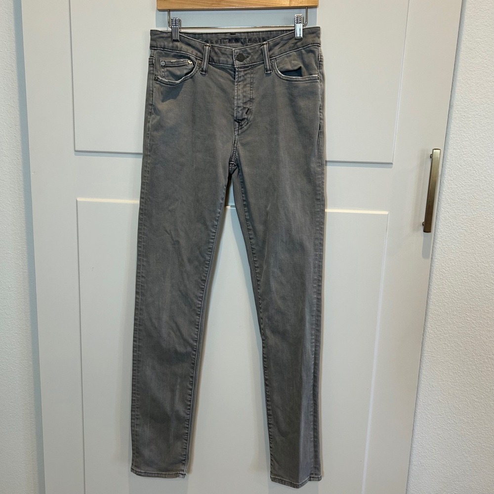 American Eagle Outfitters Airflex Gray Skinny Jeans Womens Size 30x34